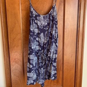 Butterfly Print Purple Romper